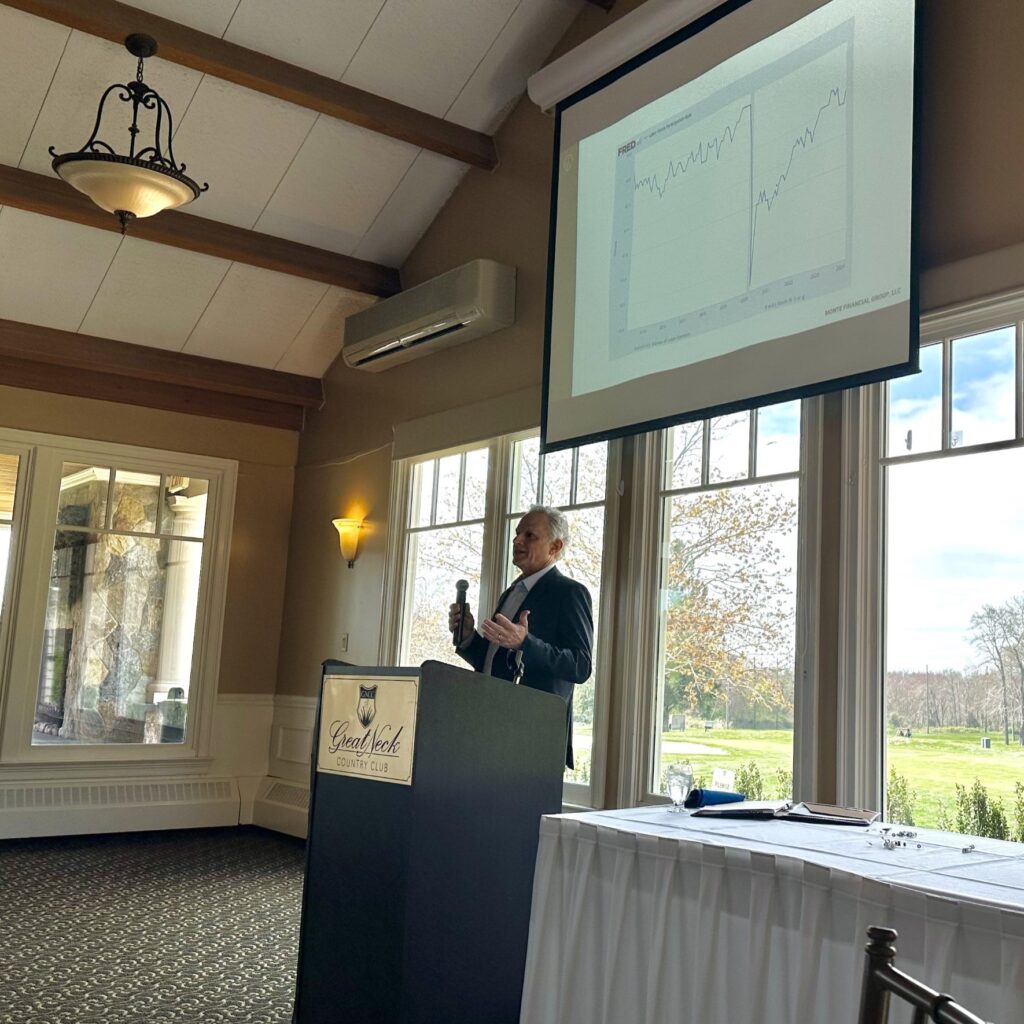 Bob Monte, CPWA®, RMA®, CAP® was invited to speak at the annual board meeting for the Estate and Tax Planning Council of Eastern Connecticut, Inc (ETPCEC). The event was held at the Great Neck Country Club in Waterford, CT. It was a wonderful opportunity to network with the members and to present our view of the economy and financial markets. Thank you to Tim Fogarty, Esq., CTFA of Dime Bank & Trust and the rest of the board for arranging this luncheon!
